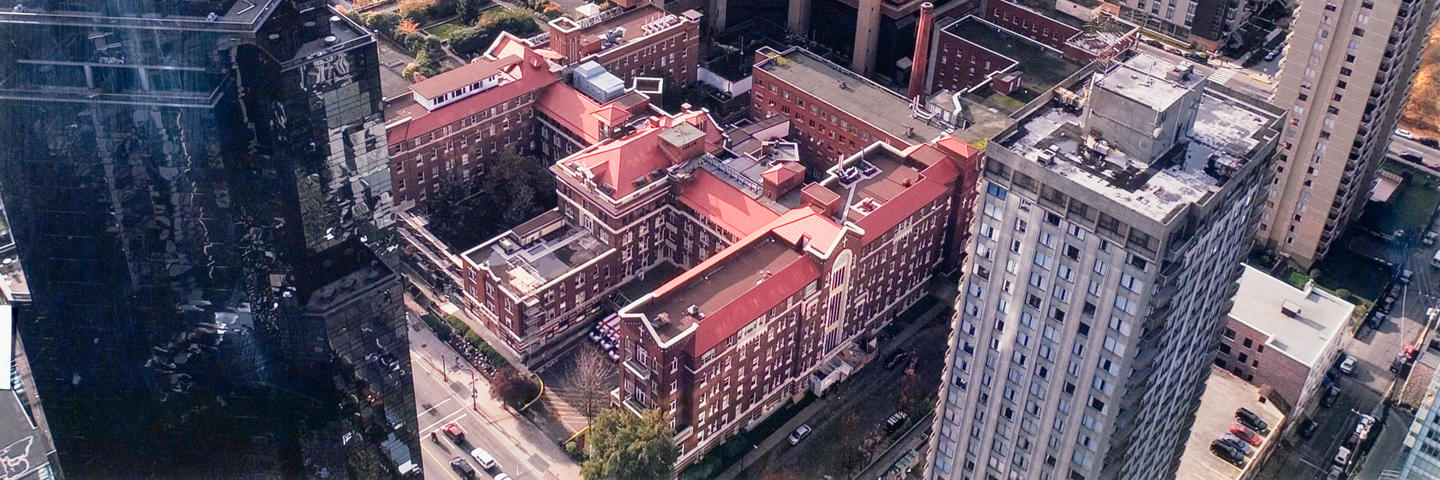 Aerial view of St. Paul's Hospital